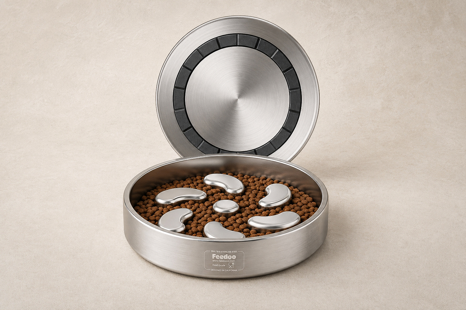 Feedoo Stainless Steel Slow Feeder Bowl