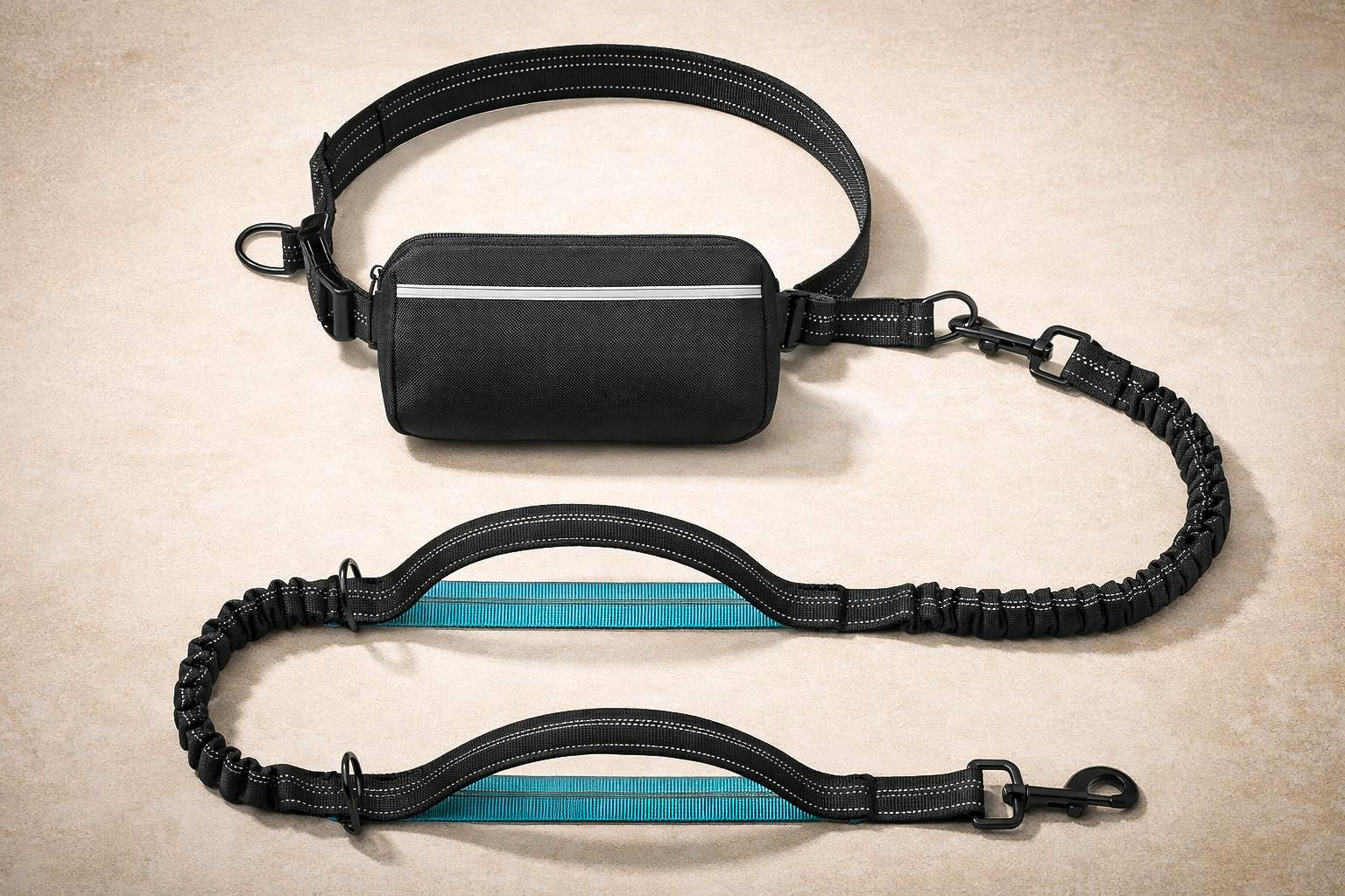 iYoShop Hands Free Dog Leash with Zipper Pouch