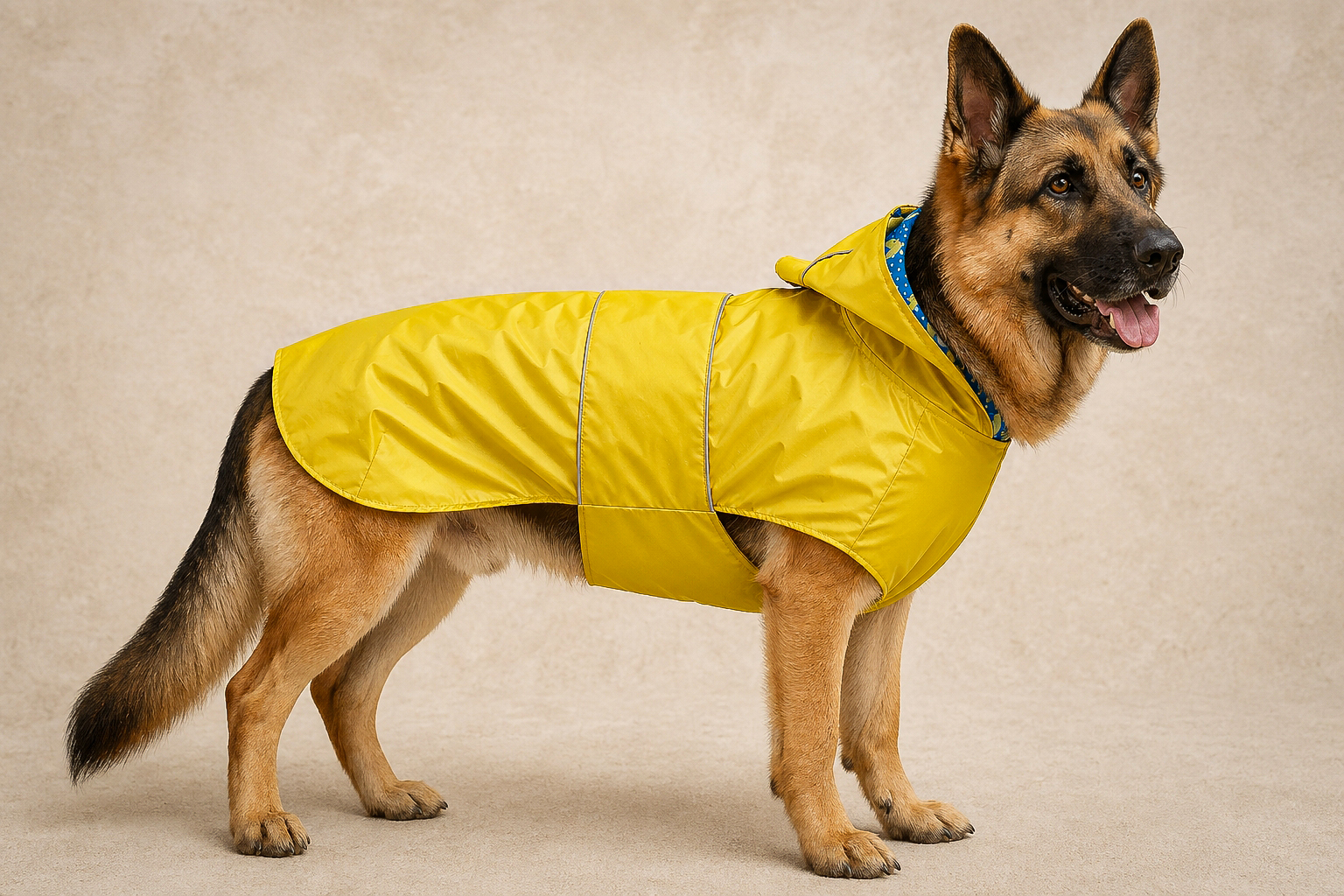 Kimee Reversible Adjustable Waterproof Reflective Dog Raincoat