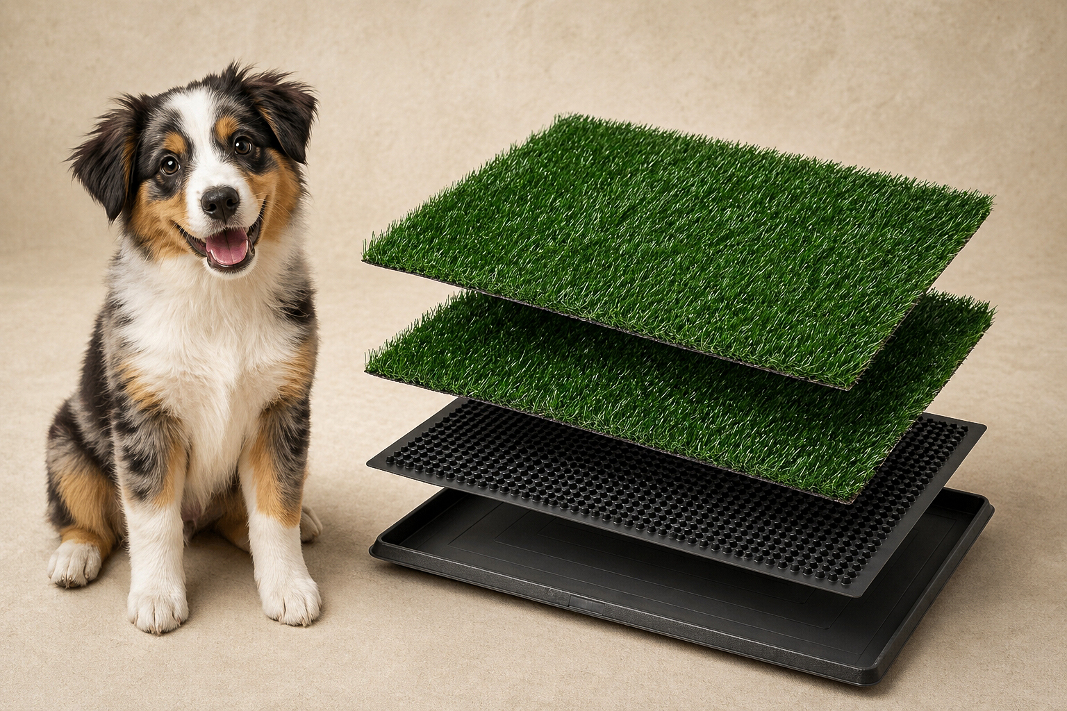 LOOBANI Reusable Dog Grass Pad with Tray