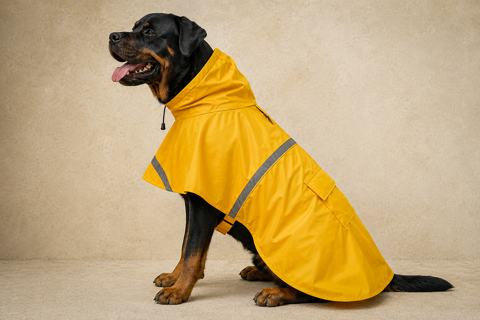 NACOCO Adjustable Lightweight Reflective Dog Raincoat