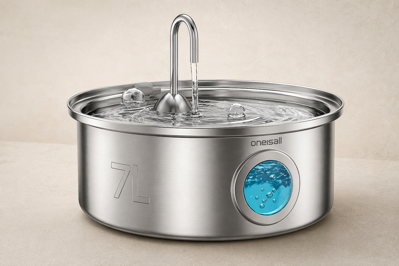 oneisall Pet Fountain Stainless Steel