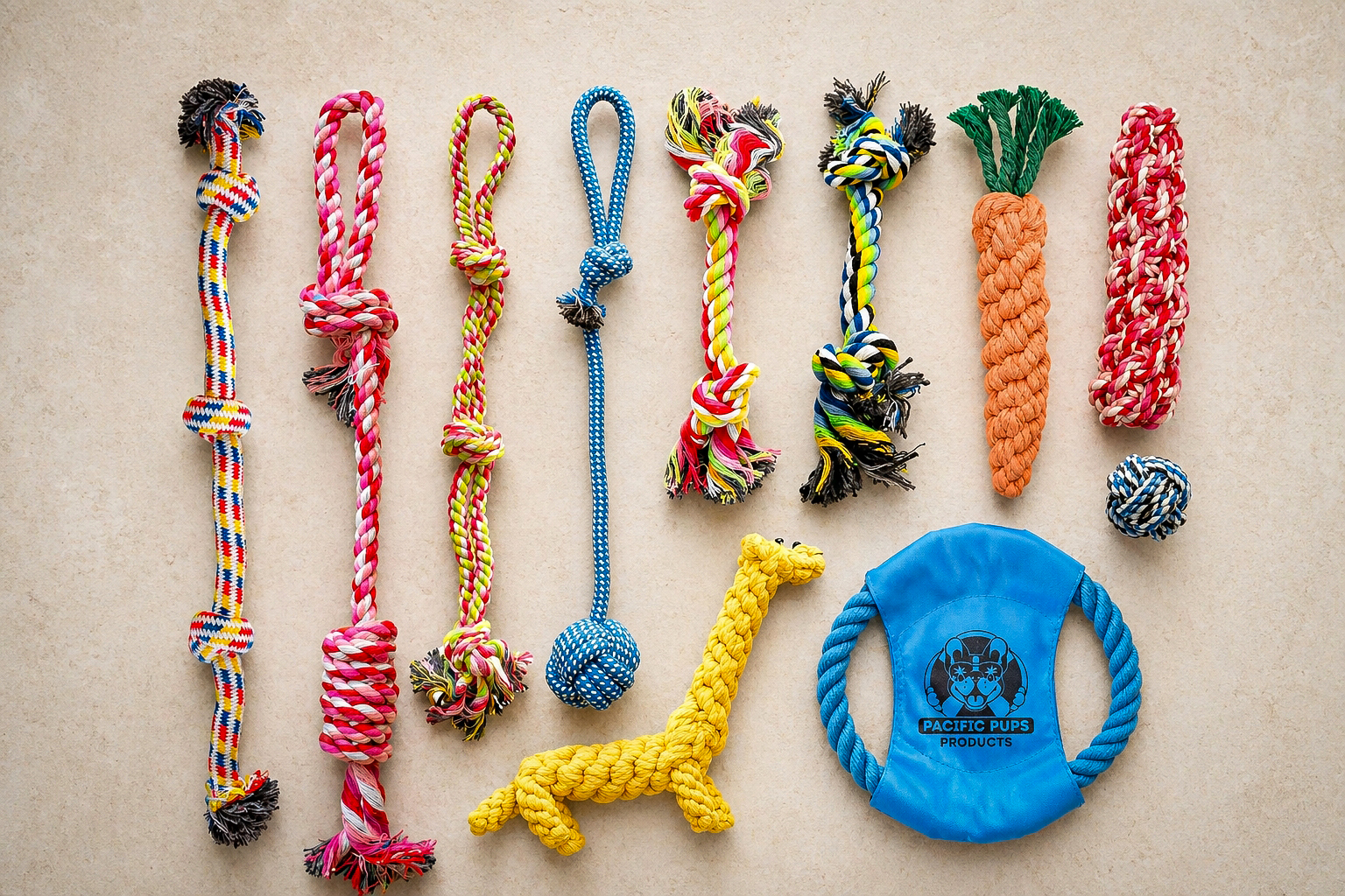 Pacific Pups Rope Toy Set