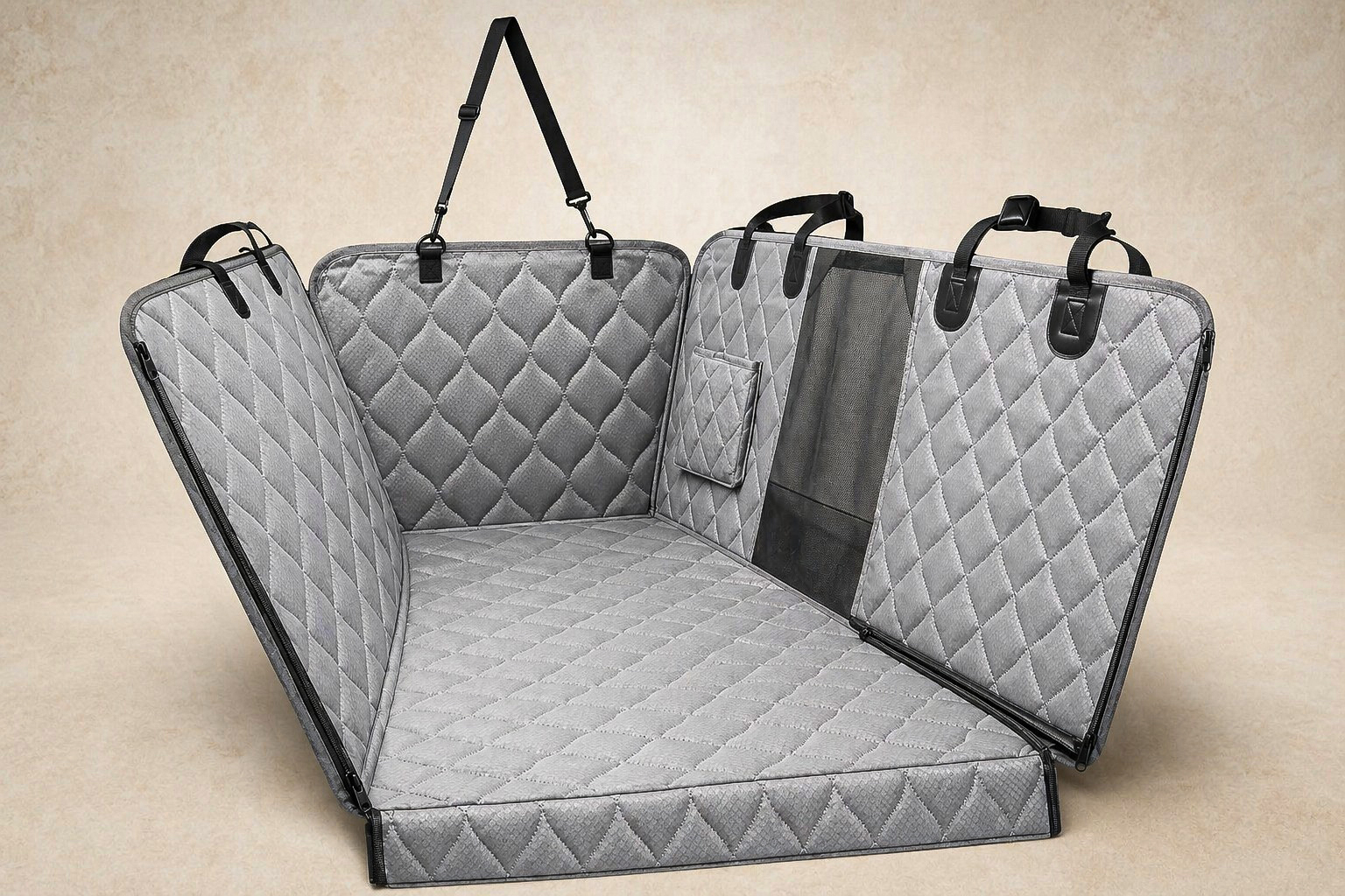 PETICON Dog Car Seat Cover with mesh window